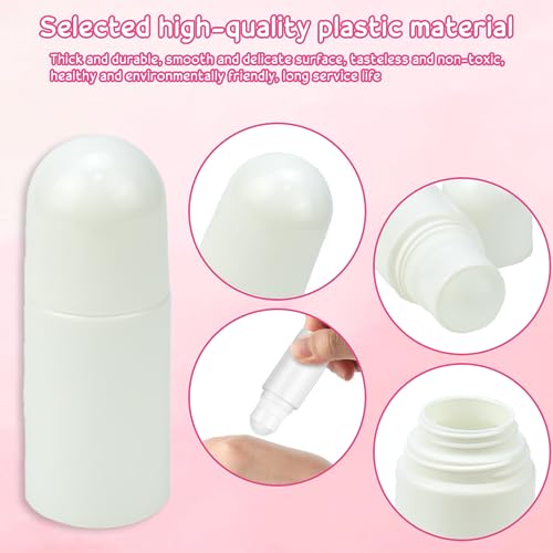 DTYGUIXE 4 Stück Roll-on Flasche Leer 50ml Nachfüllbare Roller Flaschen für Parfüm, ätherische Öle, Hautpflegeprodukte