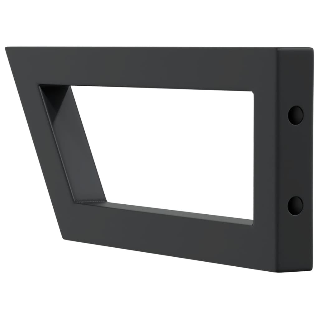 Soportes para lavabo (2 unidades, acero trapezoidal, montaje en pared y mesa, 15 x 40 cm, tubo de 3 x 3 cm, soporta hasta 100 kg)