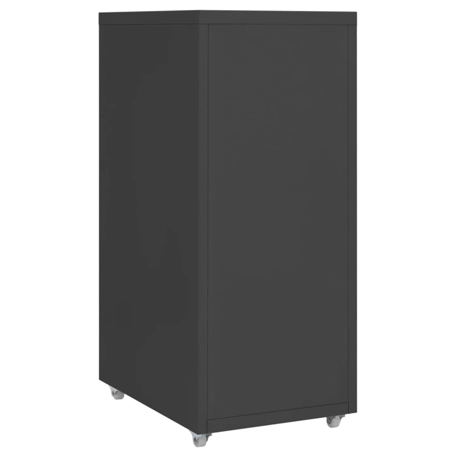 Schedario Mobile Antracite 28x41x69 cm in Metallo,Cassettiera,Mobiletto da Ufficio con Serratura,Regolabile per Cartelle Sospese,Superficie Testurizzata,per Ufficio,Studio
