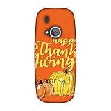 AMZER Slim Fit Handcrafted Designer Printed Snap On Hard Shell Case Back Cover for Nokia 3310 - Pumpkin Pattern HD Color, Ultra Light Back Case