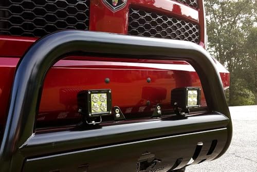 Image of Black Horse Off Road Bull Bar Skid Plate Black Compatible with 2011-2023 Dodge Durango-BBDG700A-SP