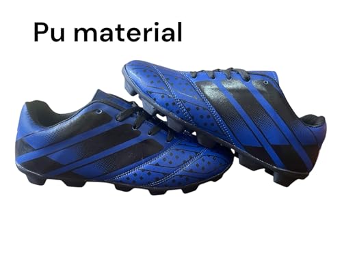 Image of Football Shoes Blue PVC Stud Football Shoes for Men