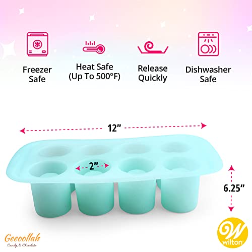 Wilton Shot Glass Silicone Mold – Green Candy Molds – Can Create Delicious Edible Shots – 8-Cavity Silicone Molds for Baking – Ideal Silicone Baking Set for Ice Shots, Chocolate Shots, Candy Shots - Thumbnail 3