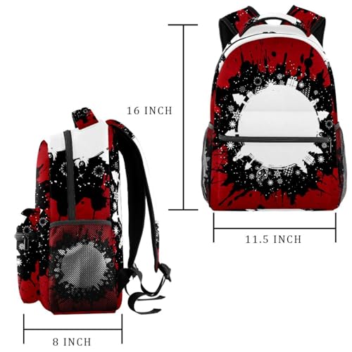 Sac à dos d'école multicolore avec cercle lumineux unique