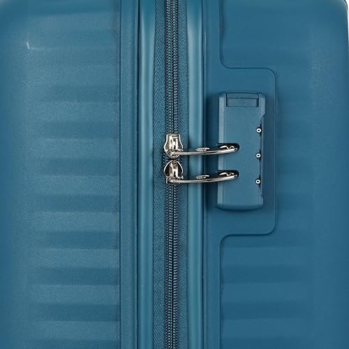 Image of Kamiliant by American Tourister Rock-Lite Small 55 Cm Cabin Hard Sided Trolley Bag for Men & Women, Suitcase 35L for Travel with 3 Digit Combination Lock - Deep Ocean