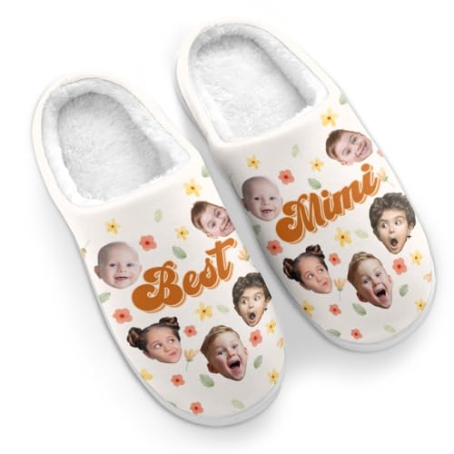 Custom Photo Fluffy Slippers For Women Men, Mothers Day Birthday Gifts For Mom, Grandma, Family Members3