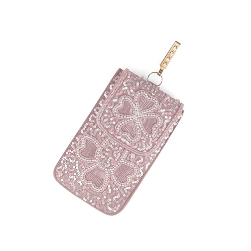 Image of J I ACCESSORIES Velvet Saree Clutch Mobile Pouch Waist Clip Ladies Purse Gift For Women
