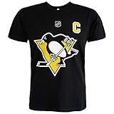 aus 100% Baumwolle NHL Fanatics T-Shirt Pittsburgh Penguins Sidney Crosby #87 Eishockey (L)