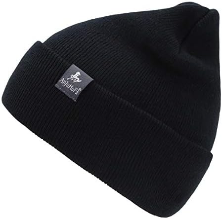 AnJuHoPa Winter Skull Cap for Men Women Thermal Knitted Hat Unisex Slouchy Beanie