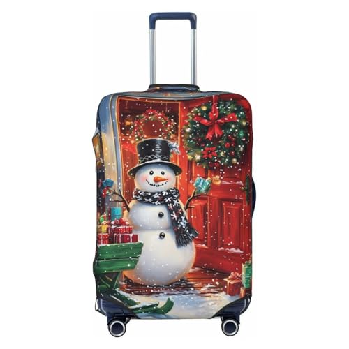 Luggage Cover Protector Suitcase Cover - Christmas sleigh car snowman Soft Fashion Uitcase Cover for Luggage