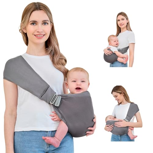 Ocanoiy Baby Sling Carrier, Baby Carrier Newborn to Toddler, Mesh Toddler Carrier, Lightweight Breathable Summer Baby Wraps Carrier, Baby Carriers One...