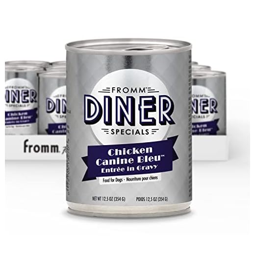 Fromm Diner Specials Chicken Canine Bleu Entrée in Gravy Dog Food - Premium Wet Dog Food - Chicken Recipe - Case of 12 Cans