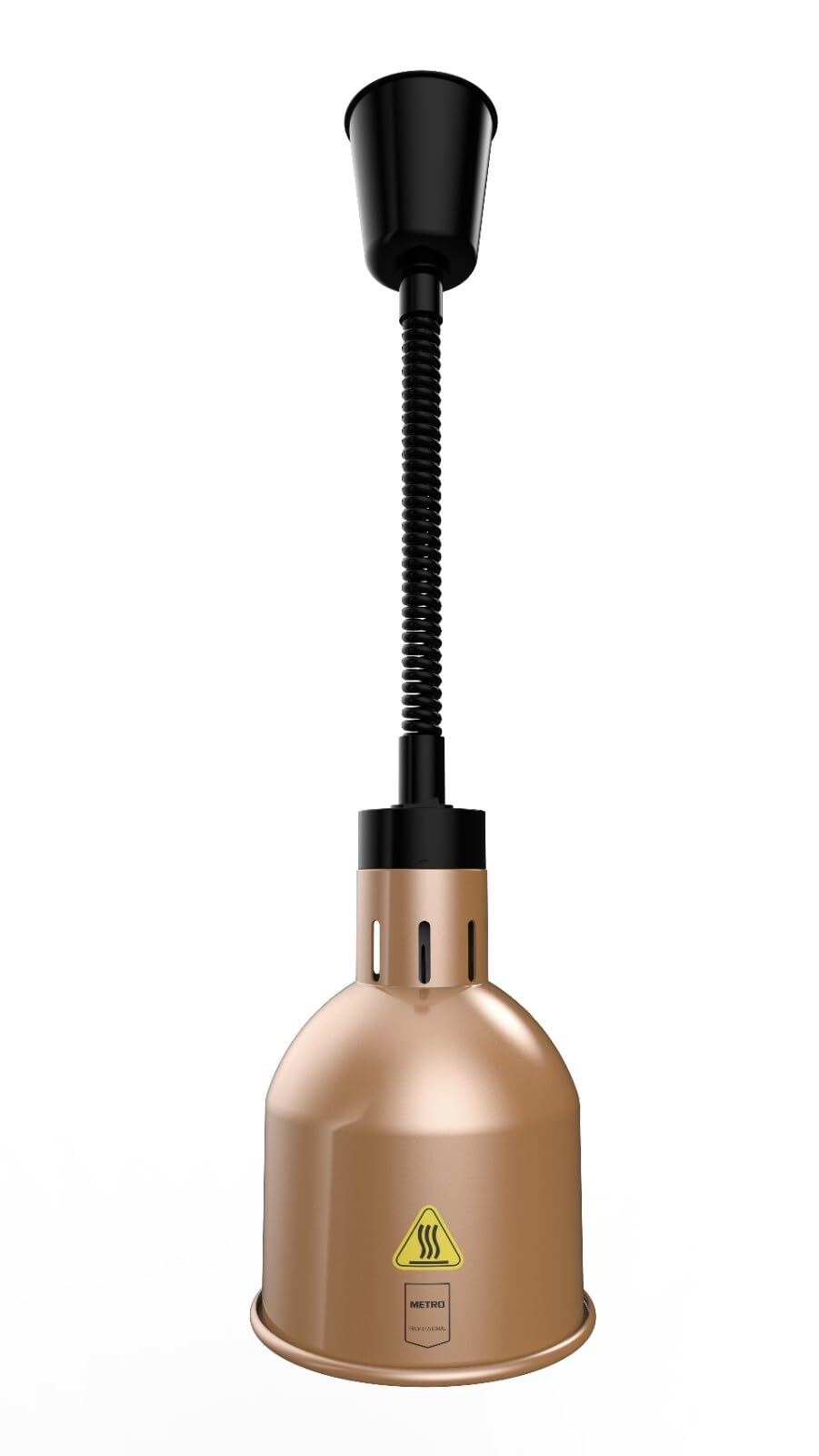 METRO Professional Lámpara Calefactora GWL1000B, Aluminio, Ø 17.5x176cm, 250W, Altura Ajustable (68-200 cm), Interruptor De Encendido/Apagado, Bronce