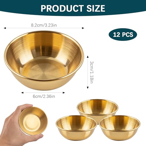 12 Piezas Tazones de Mezcla de Acero Inoxidable para Mascarilla Facial miniatura 2
