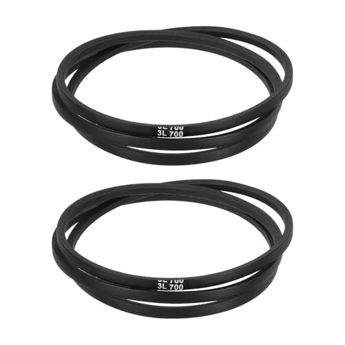 uxcell 2Pcs 3L700 Classic Wrapped Rubber V-Belt, 70"(1778mm) Outside Circumference, 3L Profile V Belt 3/8" Width 7/32" Height