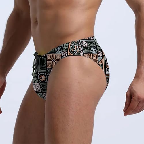 Men's Bikini Swimwear Sexy Low Rise Swimming Briefs Color Block Underpants Slim Fit Besch Vacation Outfits3