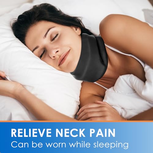 Waymaytecy Nackenstütze Gegen Nackenschmerzen, Zervikorrekte Halskrause, Entlastung Der Halswirbelsäule, Verstellbare Halskrause für Schlafen, Neck Support Für Schlaf & Alltag, Für Frauen Und Männer