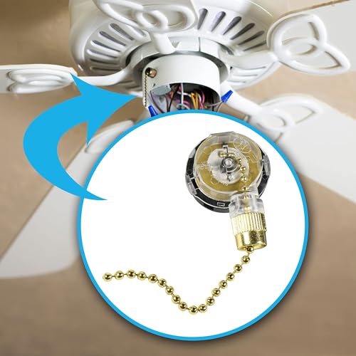 Image of HQRP Switch 3-Speed Pull Chain Control Ceiling Fan Сompatible with Harbor Breeze Ceiling Fan