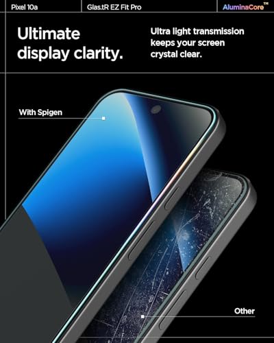 Image of Spigen EZ Fit Pro Tempered Glass Screen Protector Guard for Pixel 10a [2 Pack]