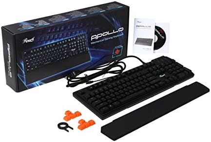 Rosewill Apollo LED Backlit Mechanical Gaming Keyboard with Cherry MX Switch, Red/Blue (Apollo RK-9100xBRE)