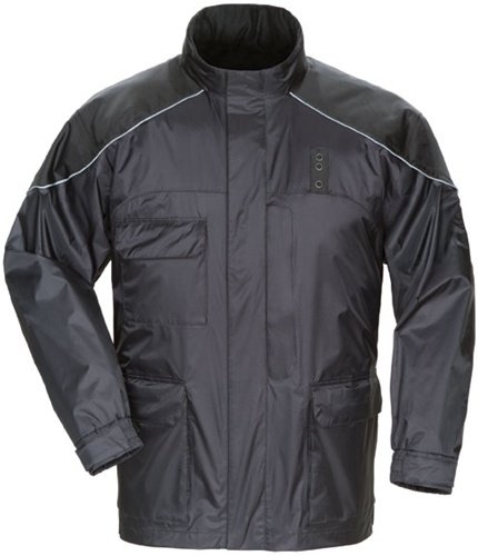 Tourmaster SENTINEL LAW ENFORCEMENT RAIN MOTORCYCLE JACKET BLACK SIZE:SML