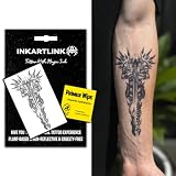 INKARTLINK Semi Permanent Tattoo, Temporary Tattoo, Beautiful and Realistic Design, Fun Tattoo Experience, Cruelty-free, Non-reflective, Waterproof (Angel Comes 2)