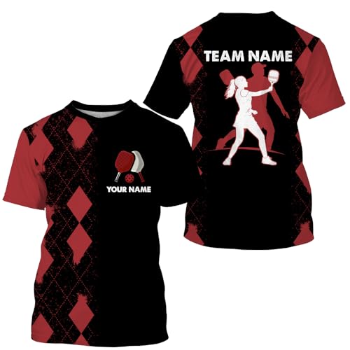 PIONAMZIOZ Personalized Pickleball Shirt Pickleball Jersey for Team Pickleball Polo & Quarter-Zip Pickleball T-Shirt Couples (US, Alpha, Small, 5X-Large, Regular, Regular, T-Shirt)
