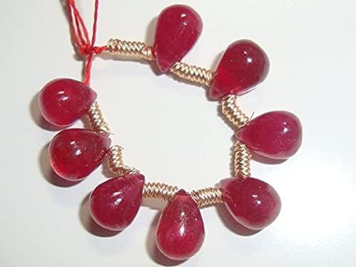 Ruby Smooth Teardrop Briolette : perles lisses pour éviter les accrocs de fils