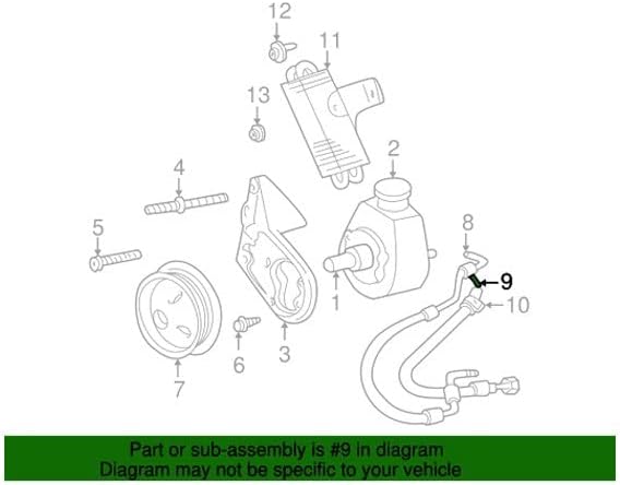 Mopar 5210 6735AF, Power Steering Return Hose