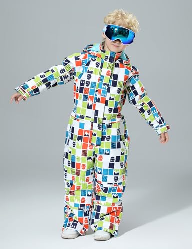 Boy and Girl's One-piece ski suit Winter Warm Snowsuits Kids Toddler Waterproof Outdoor Ski Suit3