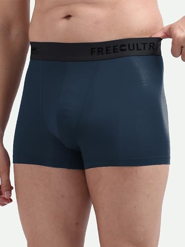 Image of Freecultr Men's Micromodal Airsoft Trunks - Anti-Bacterial, Sweat-Proof, Ultra-Soft, No Itch, No Chafing, Breathable Comfort Men's Underwear Combo Pack of 5