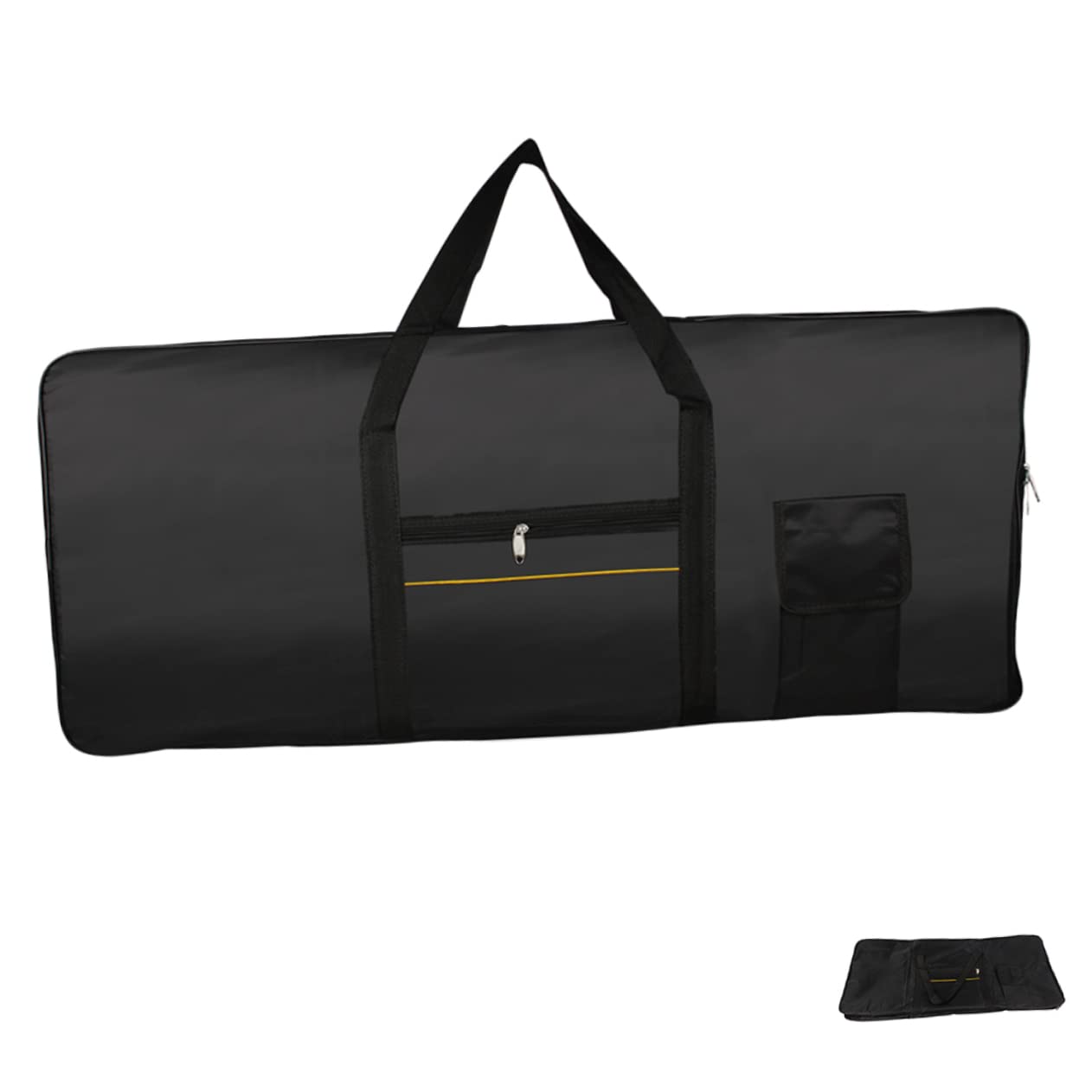 Toddmomy Borsa Tracolla Regolabile Porta Tastiera Elettronica 61 Tasti Oxford Elegante e Funzionale Nero per Viaggio