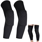 ElevateTech 2 Pack Basketball Knee Pads Anti Collision Leg Compression Sleeves Wrestling Knee Pads Volleyball Knee Brace for Women Men For Volleyball Basketball Football Tennis Running