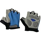luobean Fahrhandschuhe Männliche Frauen Halbfinger atmungsaktive Fahrhandschuhe, Mountainbike Handschuhe, Yoga Handschuhe, Gewichtheben, Fitness, Männer und Frauen Universal (Blau, XL)