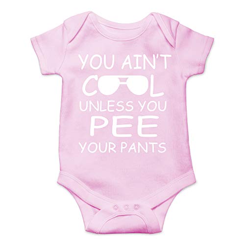 Image of CBTwear You Ain't Cool Unless You Pee Your Pants Baby Bodysuit Funny Infant Comfy Romper Cute Outfit