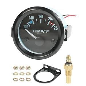 RACOONA 2″ 52mm Water Temp Gauge,100-250℉ Water Temperature Gauge,Car Accessories Car Water Temp Gauge Meter with LED Backlight,Water Temp Thermometer Meter Kit for Car Truck Vehicle Automotive Boat