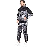 A2Z Mens Tracksuit Hoodie with Joggers Camouflage Sweatpants - T.S Camo 602 Charcoal._XL - Image 3