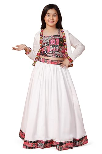 Image of Fashion Dream Girl's Silk Blend Readymade Lehenga Choli Set |Lehenga Choli for Girls|Ethnic Wear|Kids Lehenga