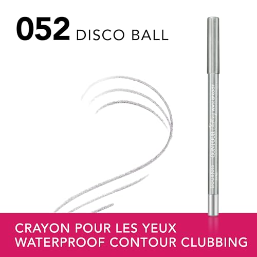 Bourjois Paris Contour Clubbing Crayon Yeux Waterproof, Texture Coulissante et Doux, Formule avec Huiles de Jojoba, No. 52 Disque Ball, 1,2 g