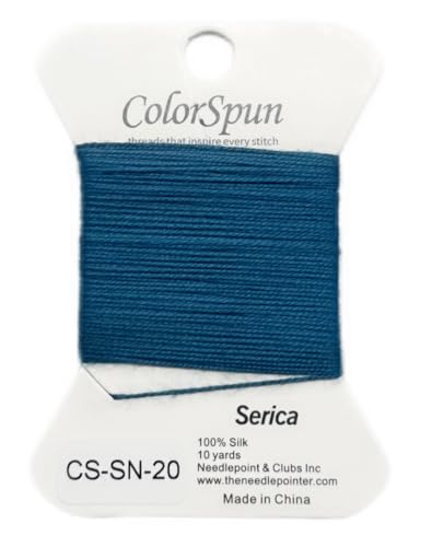 Hilo de seda para bordado 10 yd azul Denim miniatura 1