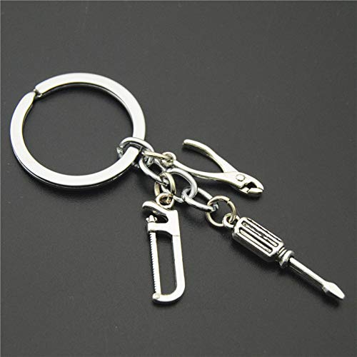 Preisvergleich Produktbild JINGRU 1Pc Schraubenschlüssel Säge Axe Zange Bohrschlüsselring Herstellung Werkzeugsammlung Schlüsselbund für Arbeiter Geschenke DIY Zubehör Schlüsselbund