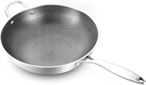 Wok de acero inoxidable grueso 36cm miniatura 2