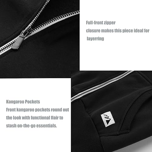Image of OHSNMAKSL Hoodies for Men sherpa Warm Fleece Hoodie Jacket Sweatshirt Full Zip Sport Workout Coats