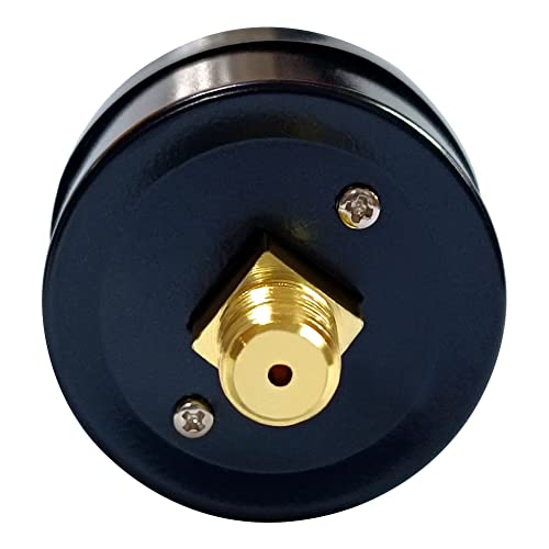 Image of Beduan Air Pressure Gauge for Air Compressor 1-1 /2 inch Dial Center Back Mount, 1 /8 inch NPT,0-200 Psi