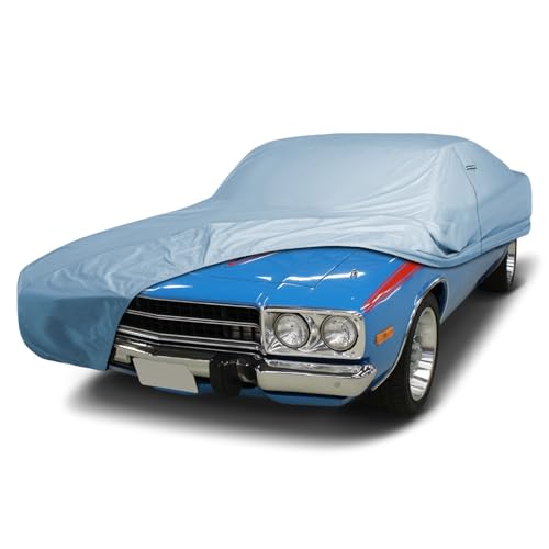 Image of iCarCover Premium Car Cover for 1973-1975 Plymouth Roadrunner Heavy Duty Waterproof All-Weather Automobiles Custom Fit Indoor Outdoor UV Snow Protection Covers with Straps and Bag