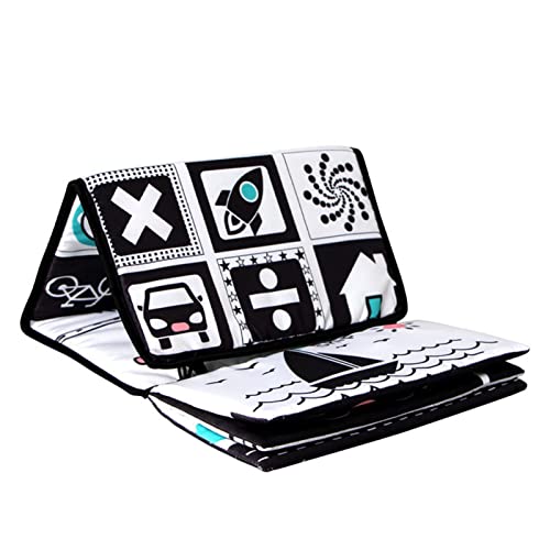 Livro de pano de espelho, Tempo de barriga de espelho infantil, Brinquedos Montessori para bebês, li