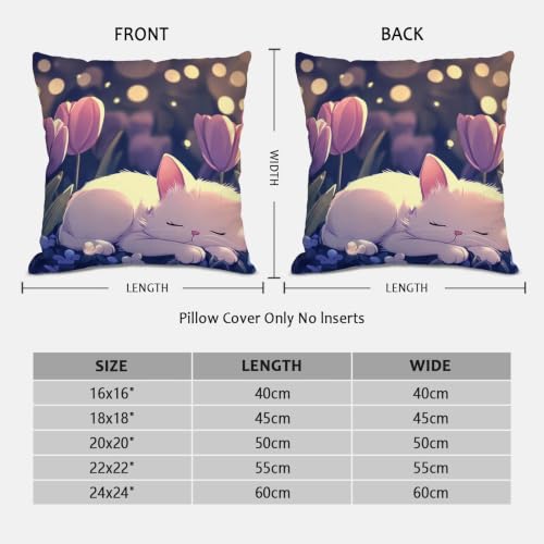 Fundas de cojines de 40 x 40 cm de lino con diseño de gato L#1477 pack de 2 5