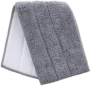 Superio Microfiber Mop Pads, Refill Miracle Mop, Dust Mop Replacement Head 16 Inch Damp Mop Refill for Flat Mop Set, with Velcro-Grey
