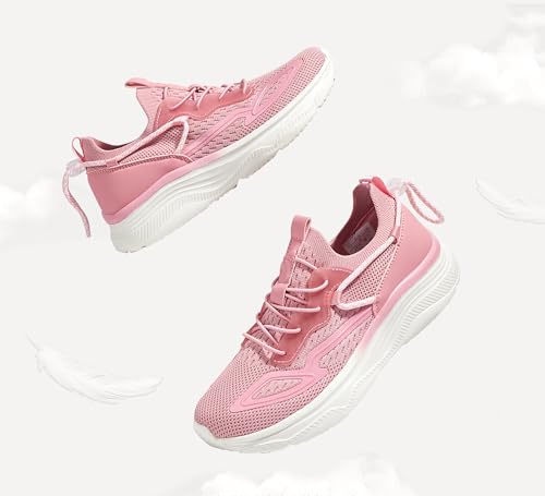 LUCKY STEP Women's Slip On Walking Shoes Mesh Tennis Workout Comfortable Lightweight Athletic Gym Trainers Stylish Breathable Fashion Sneakers4