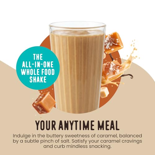 Image of FlavCity All in One Protein Shake Powder, Salted Caramel + Collagen Peptides, Reishi & Cordyceps - Focus, Skin, Hair & Joint Support - 100% Grass Fed Whey, Organic Molasses Extract, 20 Servings